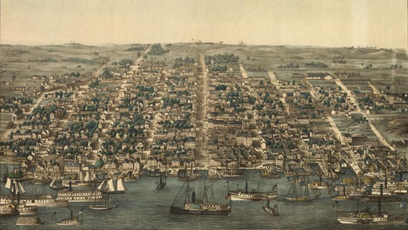 Birds Eye View of Alexandria, Charles Magnus1863 (Library of Congress)
