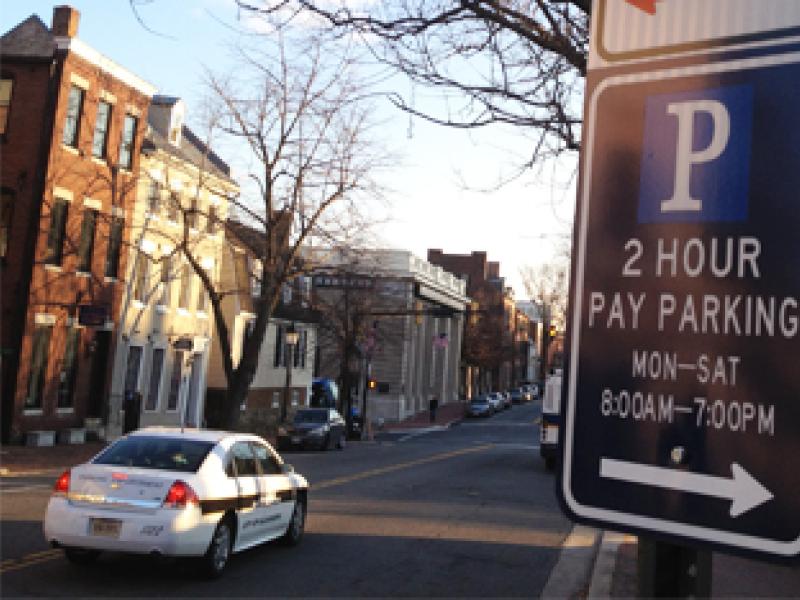 Parking Sign in Old Town