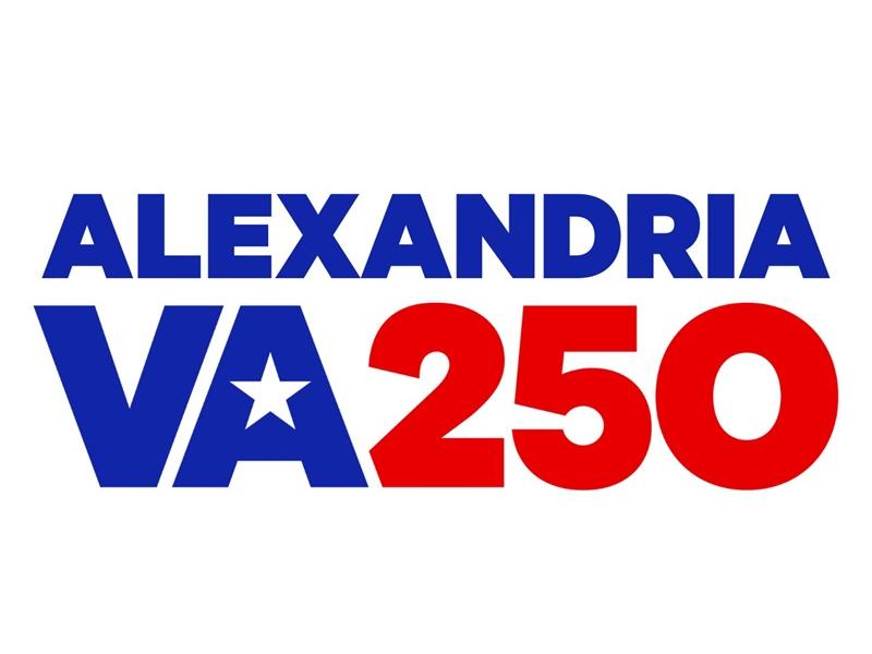 Alexandria VA250 logo on square white background